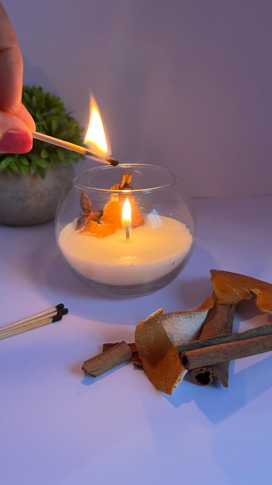 Taller velas de cera de soja y velas de miel