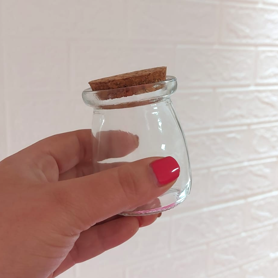 Recipientes de vidrio con tapa de corcho x 10 unidades